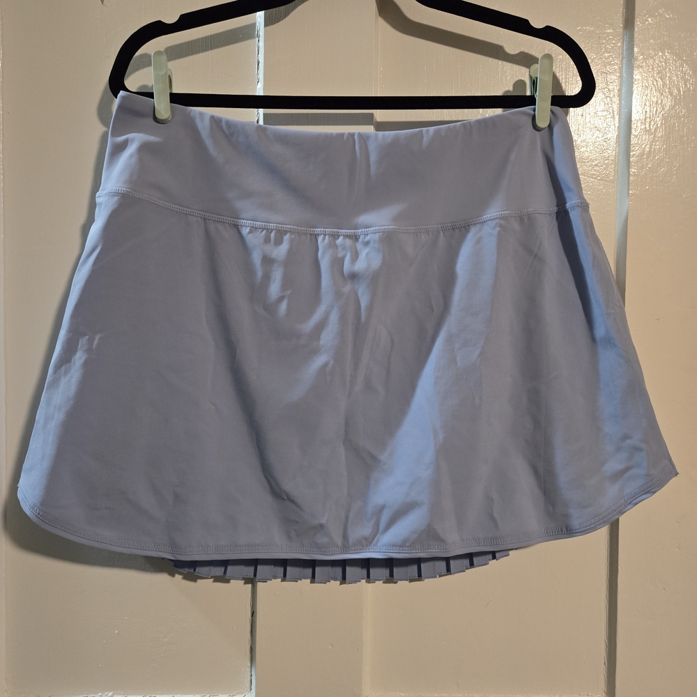 Baleaf Athletic Skort Womens Size XL Light Blue‎ Pleated Skirt Double Layer